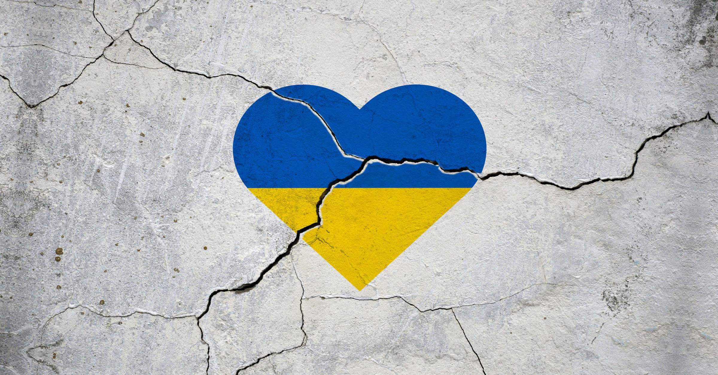 Herz in den Farben der ukrainischen Flagge