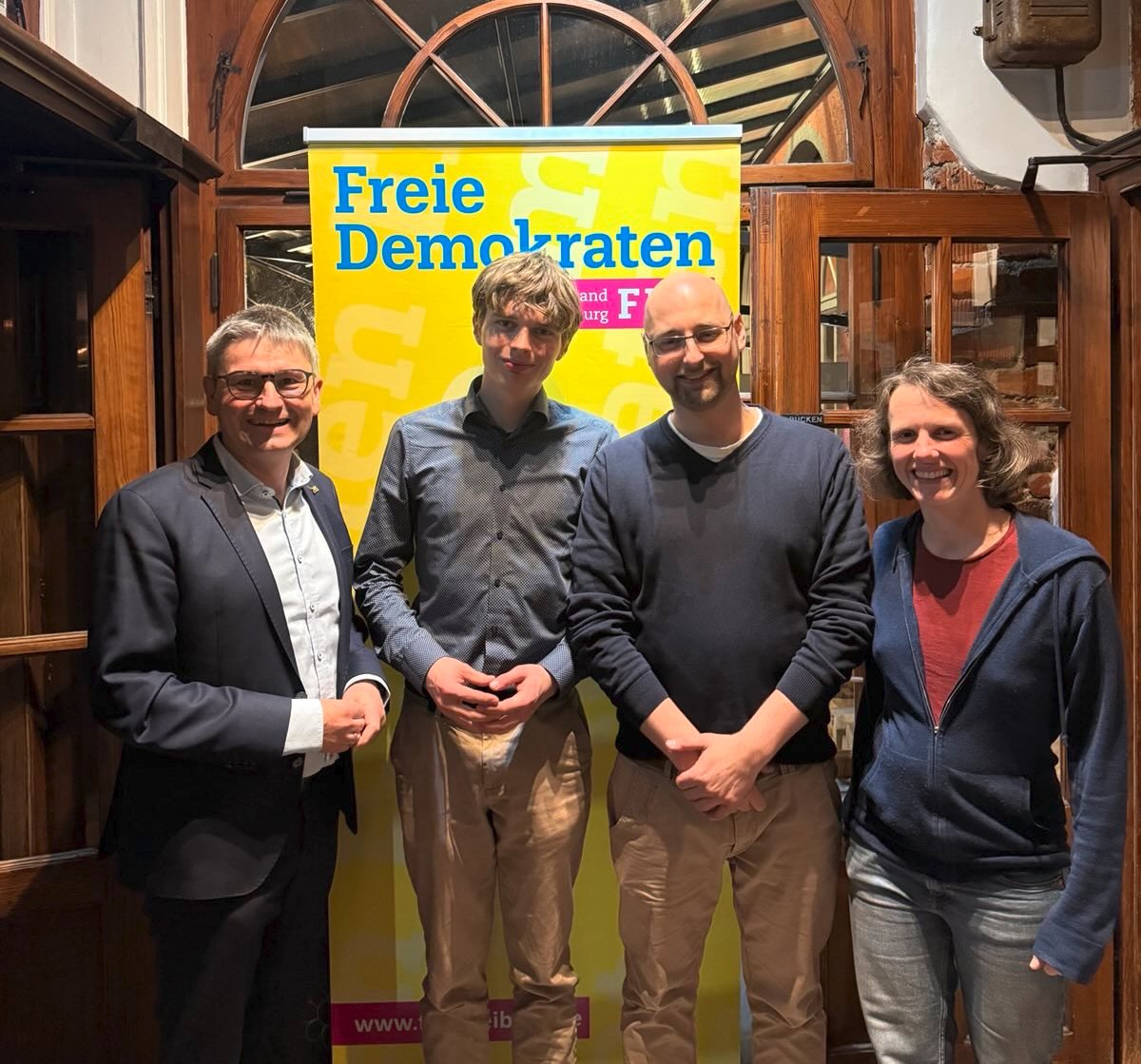 Linus Kionka, Ruben Schäfer, Marianne Schäfer und Frank Bonath